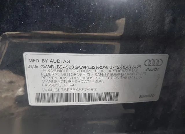 WAUGL78E65A550493 2005 2005 Audi S4- 4-2 9