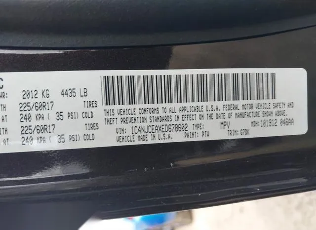 1C4NJCEAXED678602 2014 2014 Jeep Compass- Latitude 9