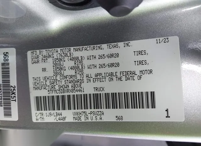 5TFMC5DBXRX054461 2024 2024 Toyota Tundra Hybrid- 1794 Edition 9