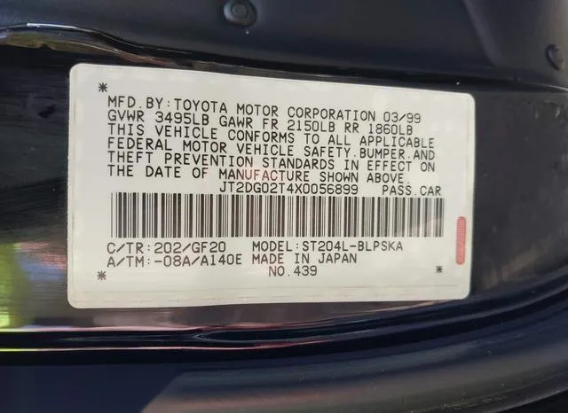 JT2DG02T4X0056899 1999 1999 Toyota Celica- GT 9