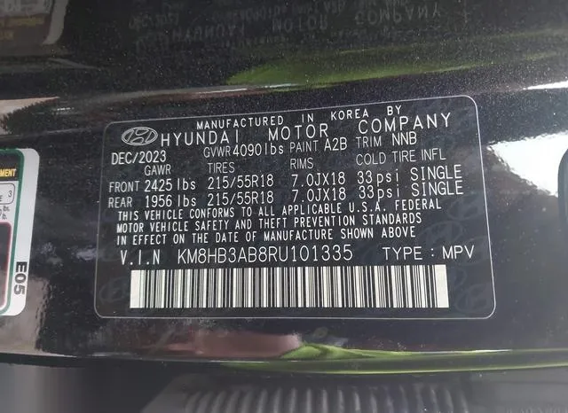 KM8HB3AB8RU101335 2024 2024 Hyundai Kona- Sel 9