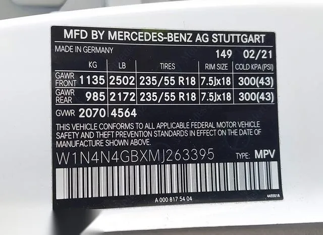 W1N4N4GBXMJ263395 2021 2021 Mercedes-Benz GLA 250 9