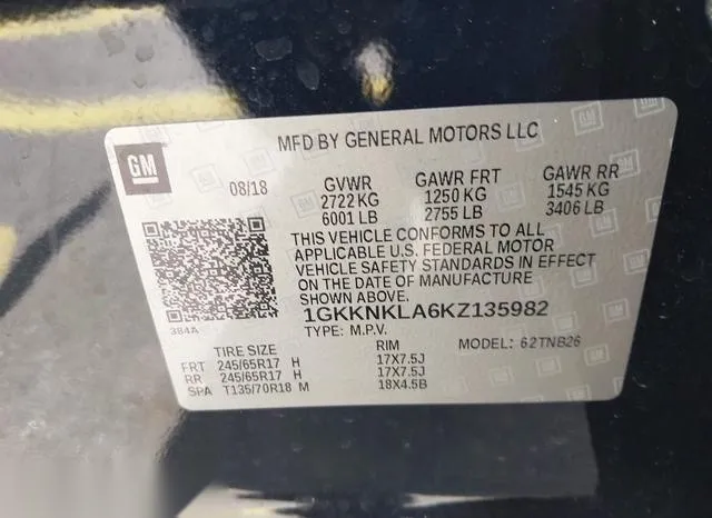 1GKKNKLA6KZ135982 2019 2019 GMC Acadia- Sle-1 9