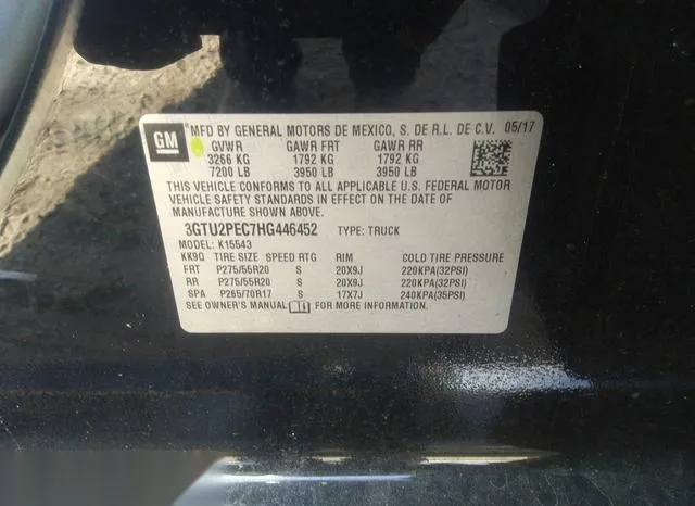 3GTU2PEC7HG446452 2017 2017 GMC Sierra- 1500 Denali 9