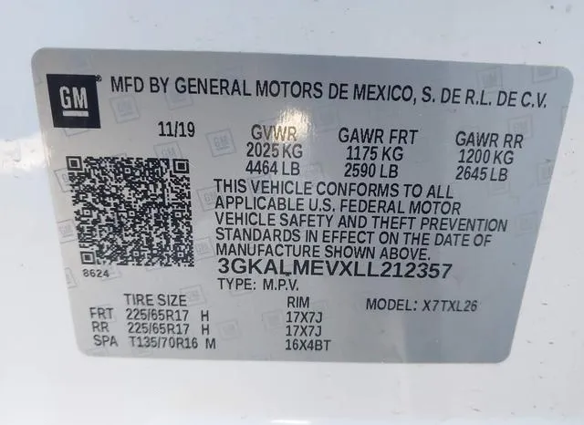 3GKALMEVXLL212357 2020 2020 GMC Terrain- Fwd Sle 9