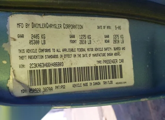 2C3KA63H66H486803 2006 2006 Chrysler 300C 9