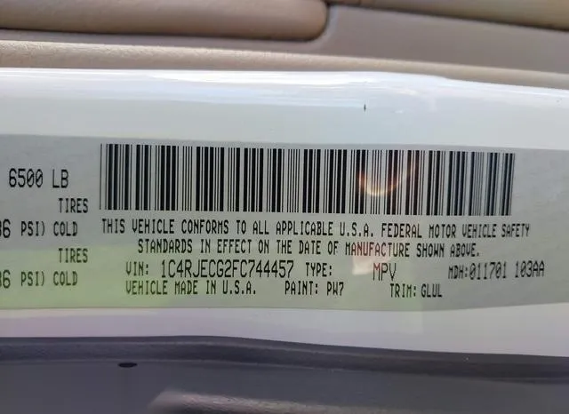 1C4RJECG2FC744457 2015 2015 Jeep Grand Cherokee- Overland 9