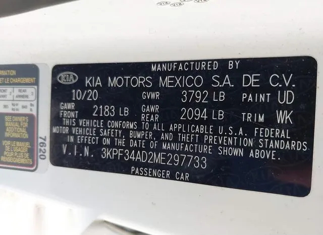 3KPF34AD2ME297733 2021 2021 KIA Forte- Gt-Line 9