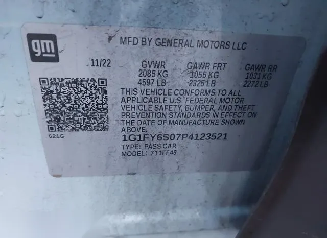 1G1FY6S07P4123521 2023 2023 Chevrolet Bolt Euv- Fwd Lt 9