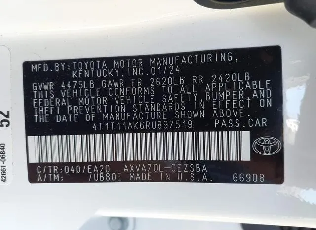 4T1T11AK6RU897519 2024 2024 Toyota Camry- SE 9