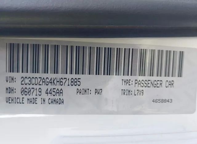 2C3CDZAG4KH671885 2019 2019 Dodge Challenger- Sxt 9