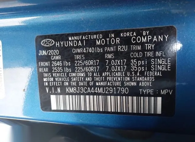 KM8J3CA44MU291790 2021 2021 Hyundai Tucson- Value 9