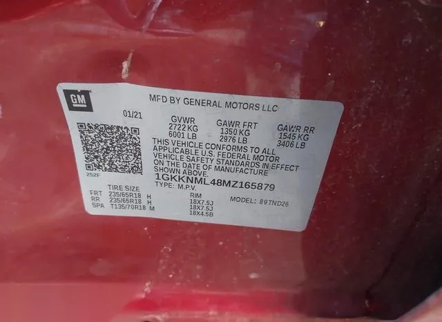 1GKKNML48MZ165879 2021 2021 GMC Acadia- Fwd Slt 9