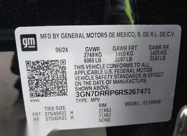 3GN7DRRP6RS267471 2024 2024 Chevrolet Equinox Ev- RS 9