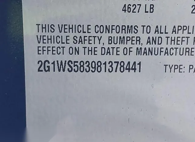 2G1WS583981378441 2008 2008 Chevrolet Impala- Police 9