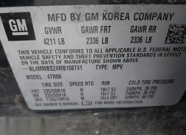 KL4MMBS24MB108741 2021 2021 Buick Encore- GX Fwd Preferred 9