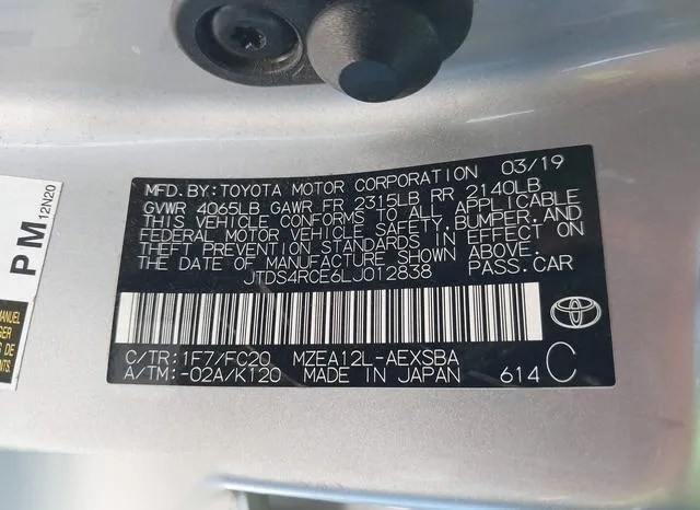 JTDS4RCE6LJ012838 2020 2020 Toyota Corolla- SE 9