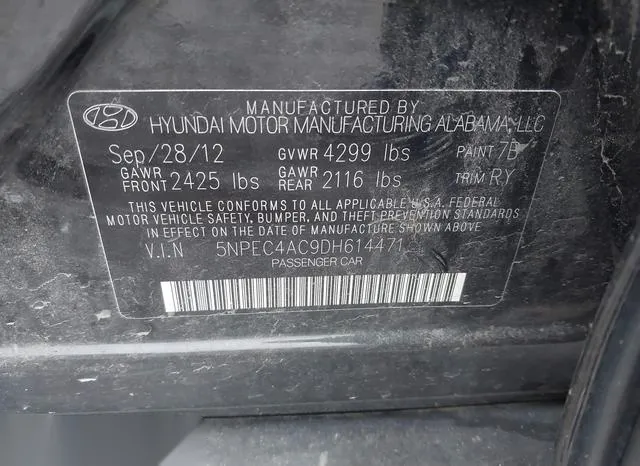 5NPEC4AC9DH614471 2013 2013 Hyundai Sonata- Limited 9