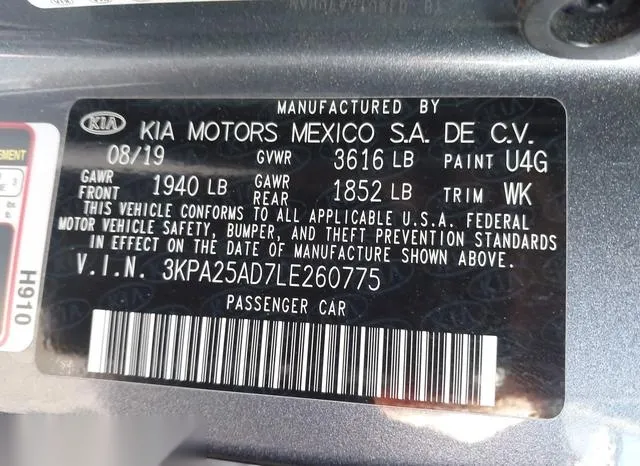 3KPA25AD7LE260775 2020 2020 KIA Rio- 5-Door S 9