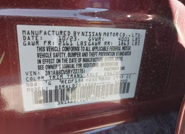 3N1AB8CV6RY227767 2024 2024 Nissan Sentra- Sv Xtronic Cvt 9