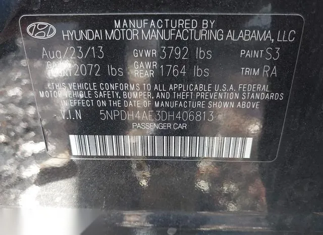 5NPDH4AE3DH406813 2013 2013 Hyundai Elantra- Gls 9