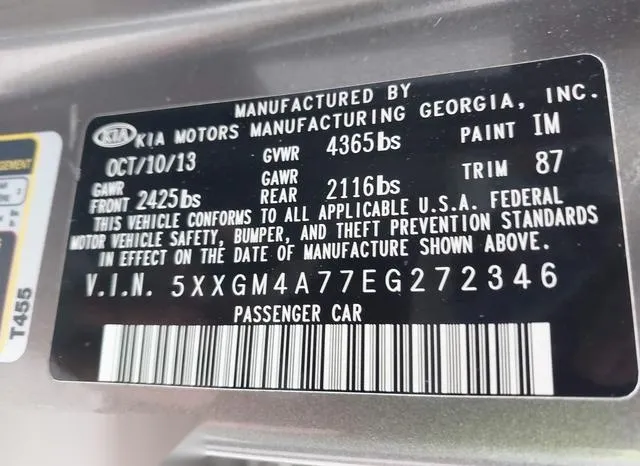 5XXGM4A77EG272346 2014 2014 KIA Optima- LX 9