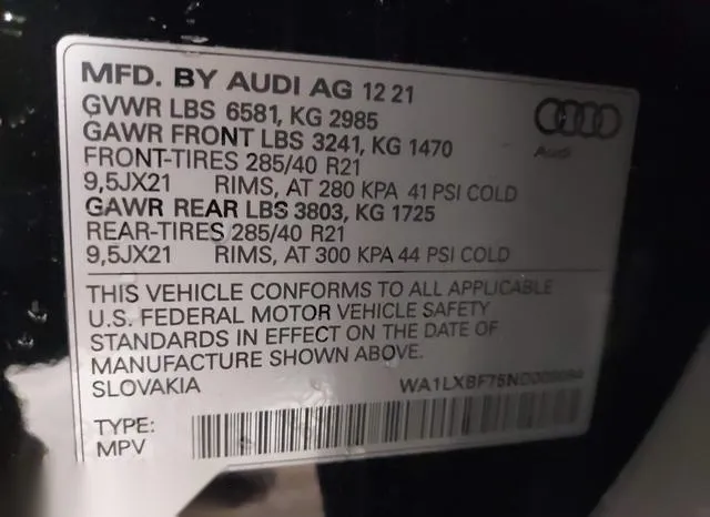 WA1LXBF75ND009084 2022 2022 Audi Q7- Premium Plus 55 Tfsi Q 9