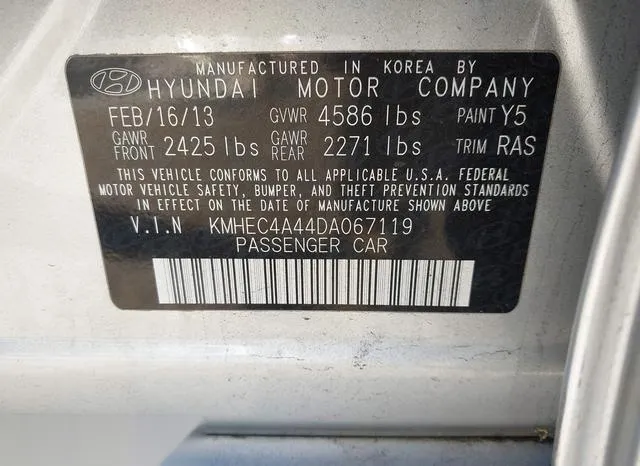 KMHEC4A44DA067119 2013 2013 Hyundai Sonata- Hybrid 9