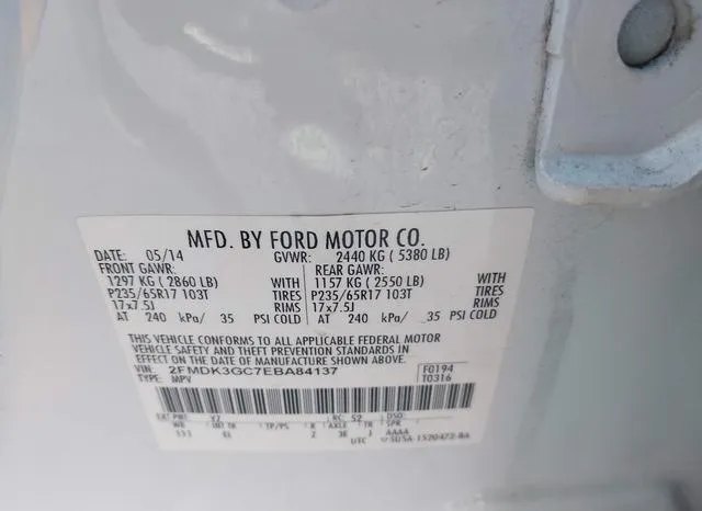 2FMDK3GC7EBA84137 2014 2014 Ford Edge- SE 9