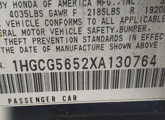 1HGCG5652XA130764 1999 1999 Honda Accord- EX 9