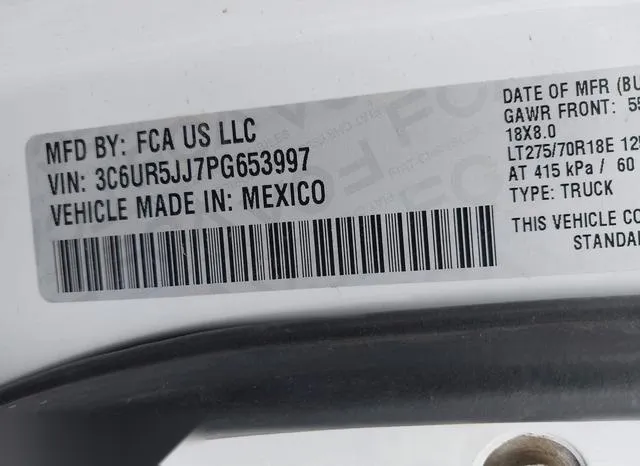 3C6UR5JJ7PG653997 2023 2023 RAM 2500- Big Horn  4X4 8- Box 9