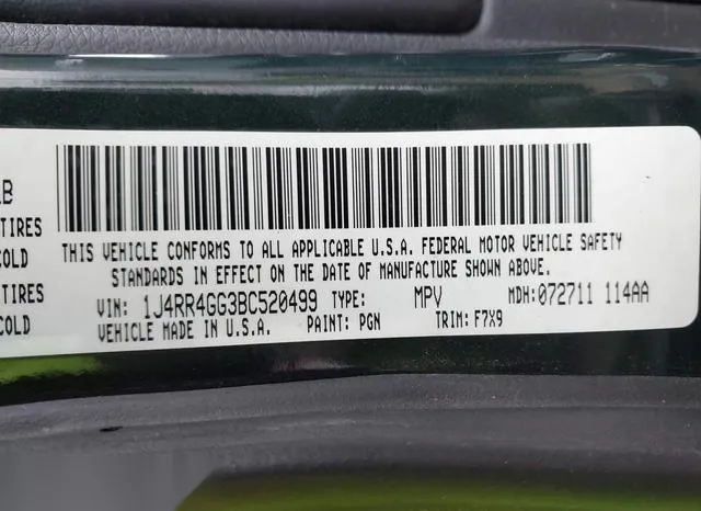 1J4RR4GG3BC520499 2011 2011 Jeep Grand Cherokee- Laredo 9