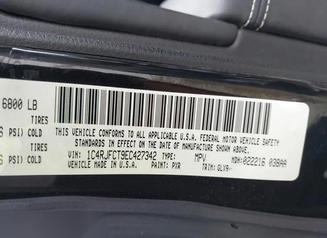 1C4RJFCT9EC427342 2014 2014 Jeep Grand Cherokee- Overland 9