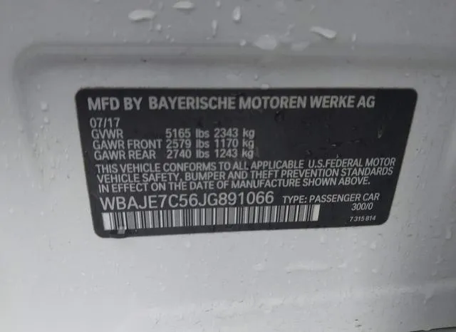 WBAJE7C56JG891066 2018 2018 BMW 5 Series- 540I Xdrive 9