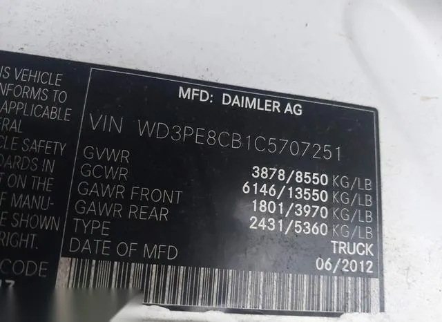 WD3PE8CB1C5707251 2012 2012 Mercedes-Benz Sprinter 2500- Hi 9