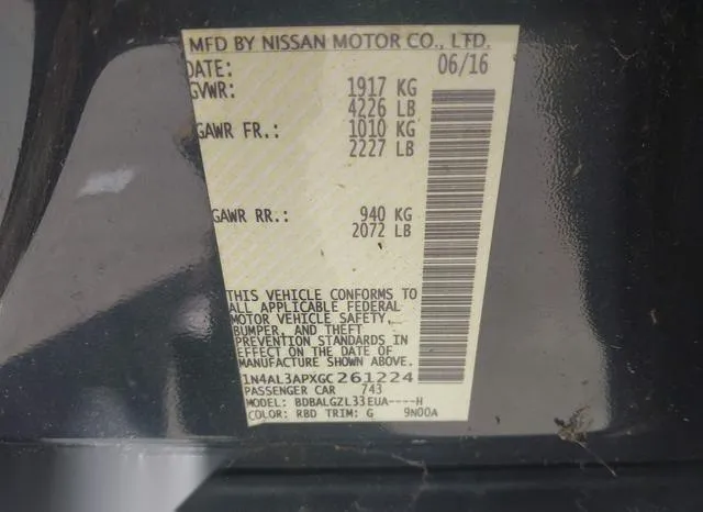 1N4AL3APXGC261224 2016 2016 Nissan Altima- 2-5 S 9