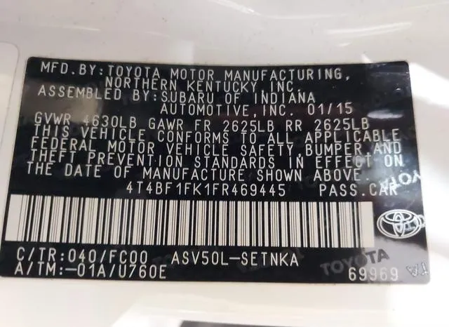 4T4BF1FK1FR469445 2015 2015 Toyota Camry- LE 9