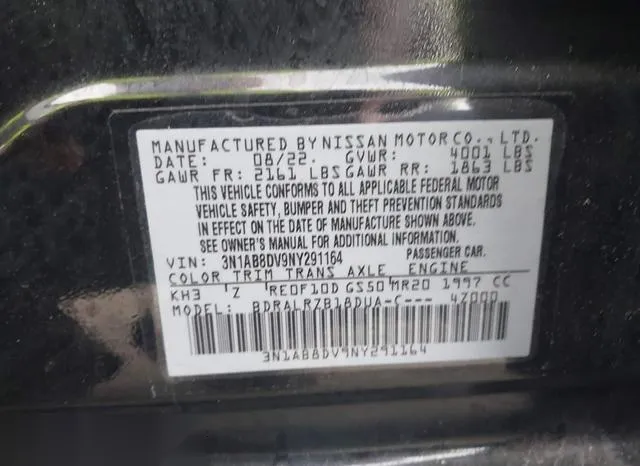 3N1AB8DV9NY291164 2022 2022 Nissan Sentra- Sr Xtronic Cvt 9