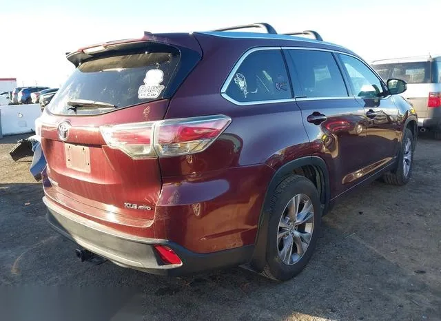 5TDJKRFHXFS185034 2015 2015 Toyota Highlander- Xle V6 4