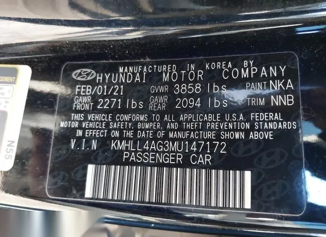 KMHLL4AG3MU147172 2021 2021 Hyundai Elantra- SE 9