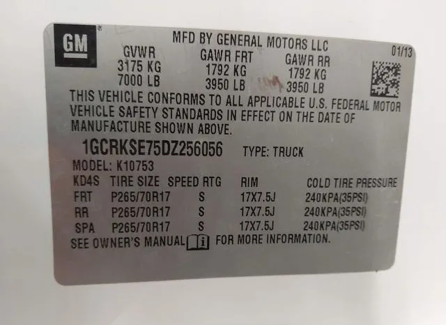 1GCRKSE75DZ256056 2013 2013 Chevrolet Silverado 1500- LT 9