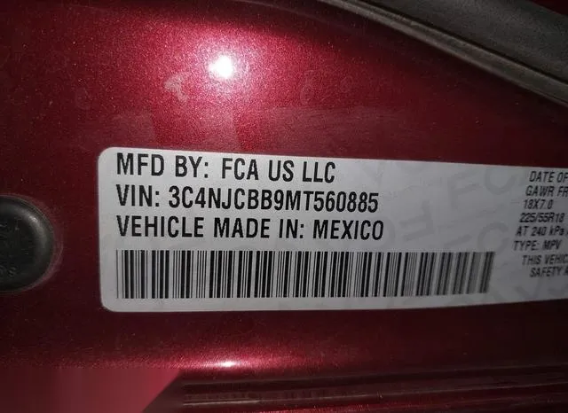 3C4NJCBB9MT560885 2021 2021 Jeep Compass- Altitude Fwd 9