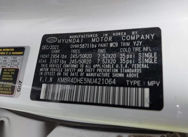 KM8R4DHE5NU421064 2022 2022 Hyundai Palisade- Sel 9