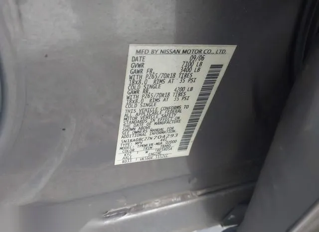 5N1BA08C27N704293 2007 2007 Nissan Armada- LE 9