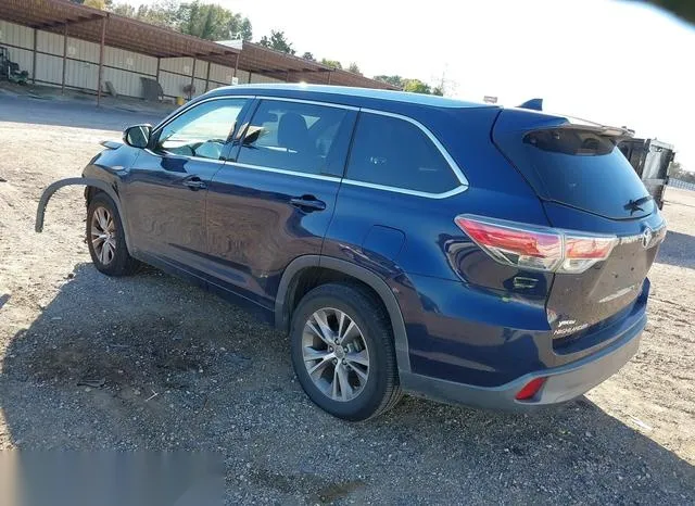 5TDKKRFH5ES011536 2014 2014 Toyota Highlander- Xle V6 3