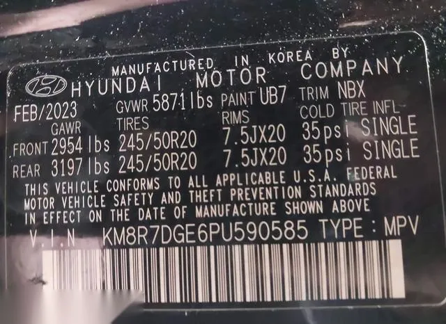 KM8R7DGE6PU590585 2023 2023 Hyundai Palisade- Calligraphy 9