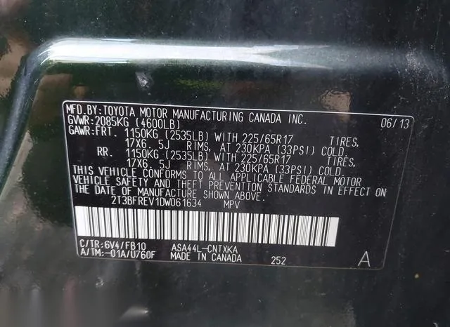 2T3BFREV1DW061634 2013 2013 Toyota RAV4- LE 9