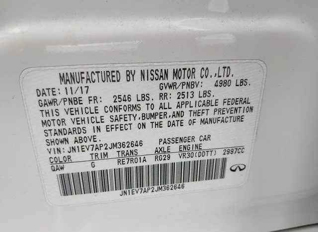 JN1EV7AP2JM362646 2018 2018 Infiniti Q50- 3-0T Luxe 9