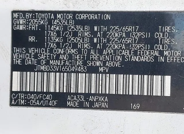 JTMBD33V165049483 2006 2006 Toyota RAV4 9