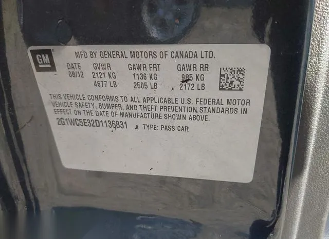 2G1WC5E32D1136831 2013 2013 Chevrolet Impala- Ltz 9